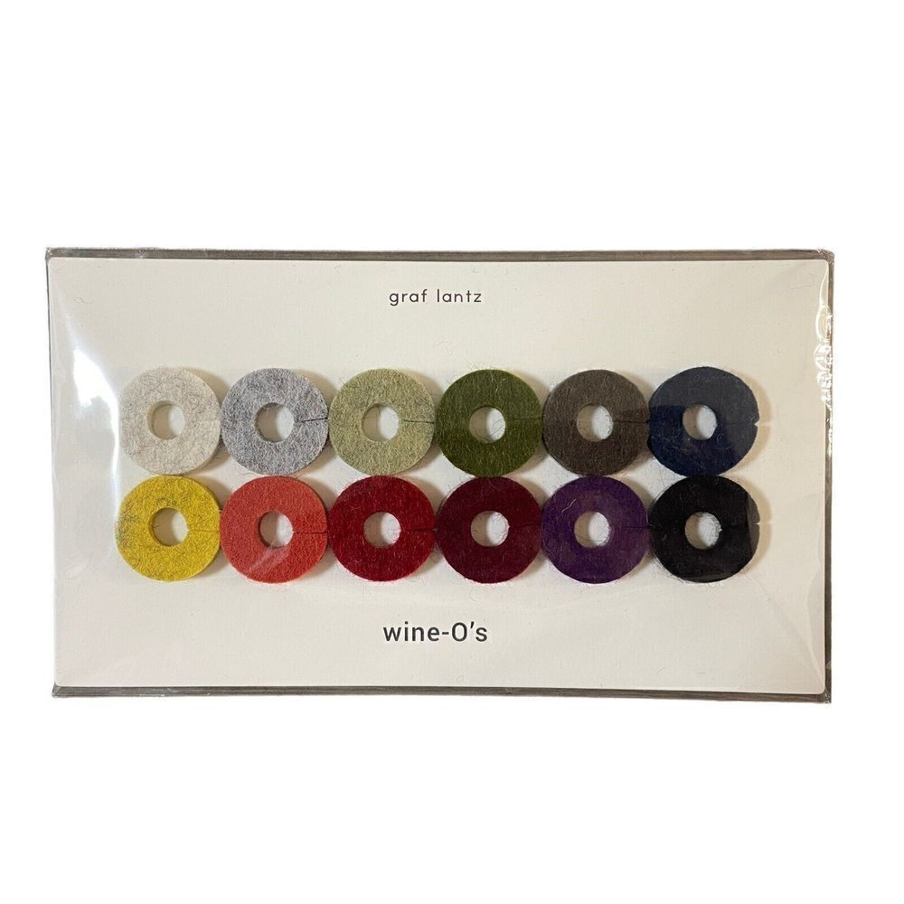 Graf Lantz Wine-O's Merino Wool Felt Round Wine Markers Autumn Mix Multicolor